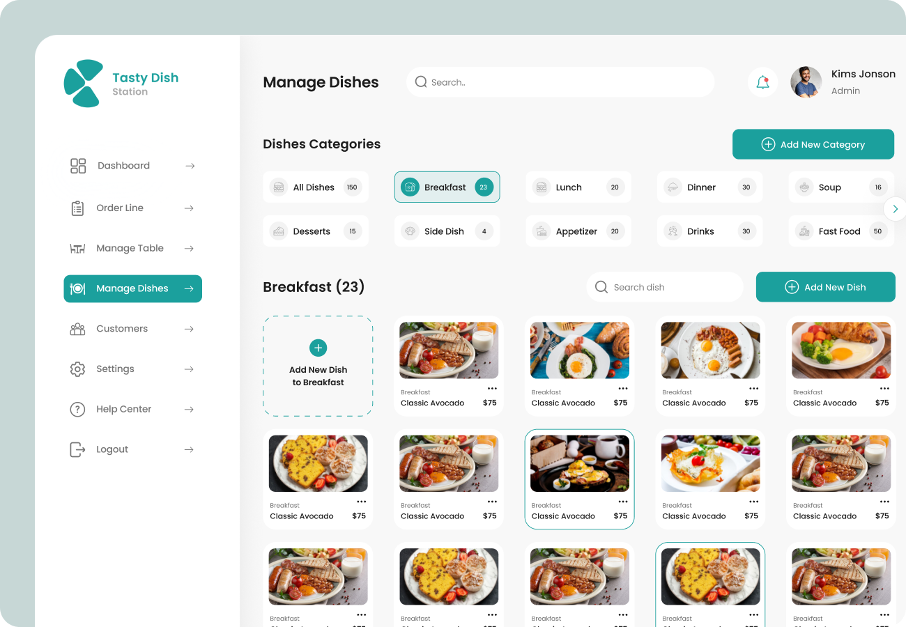 Restaurant Management Dashboard
